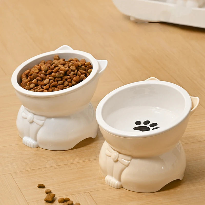 Ceramiczna Miska dla Kota i Psa – Ergonomiczna, Pochylona, Antypoślizgowa | 5 Kolorów
