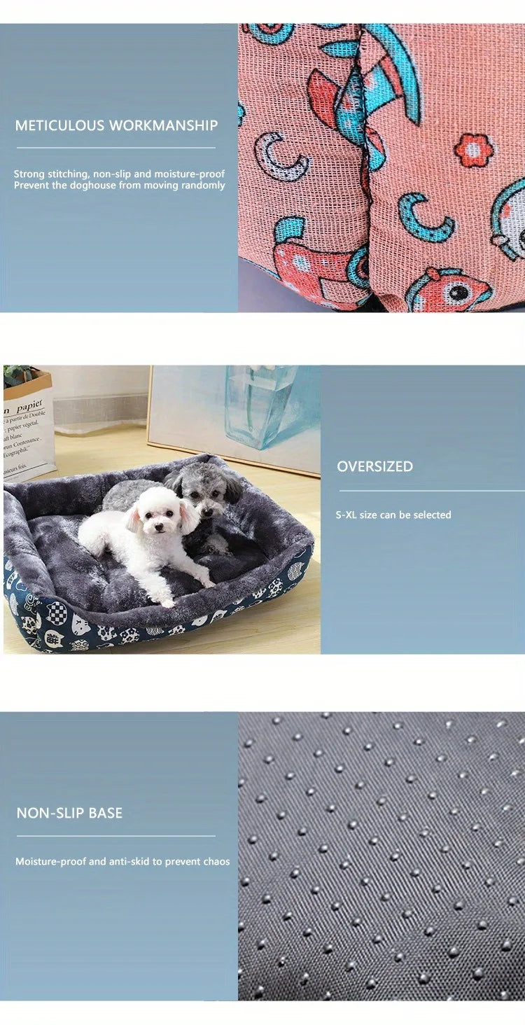 Miękkie legowisko sofa dla psa i kota – oddychające, zimowe, 5 rozmiarów