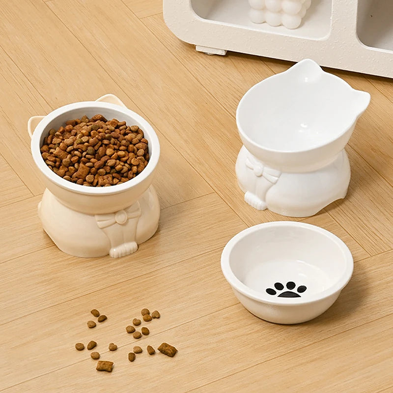 Ceramiczna Miska dla Kota i Psa – Ergonomiczna, Pochylona, Antypoślizgowa | 5 Kolorów