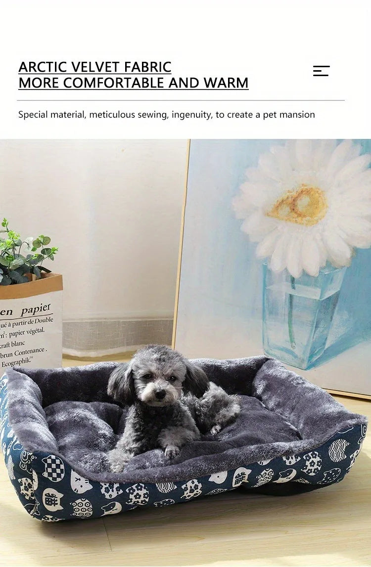 Miękkie legowisko sofa dla psa i kota – oddychające, zimowe, 5 rozmiarów