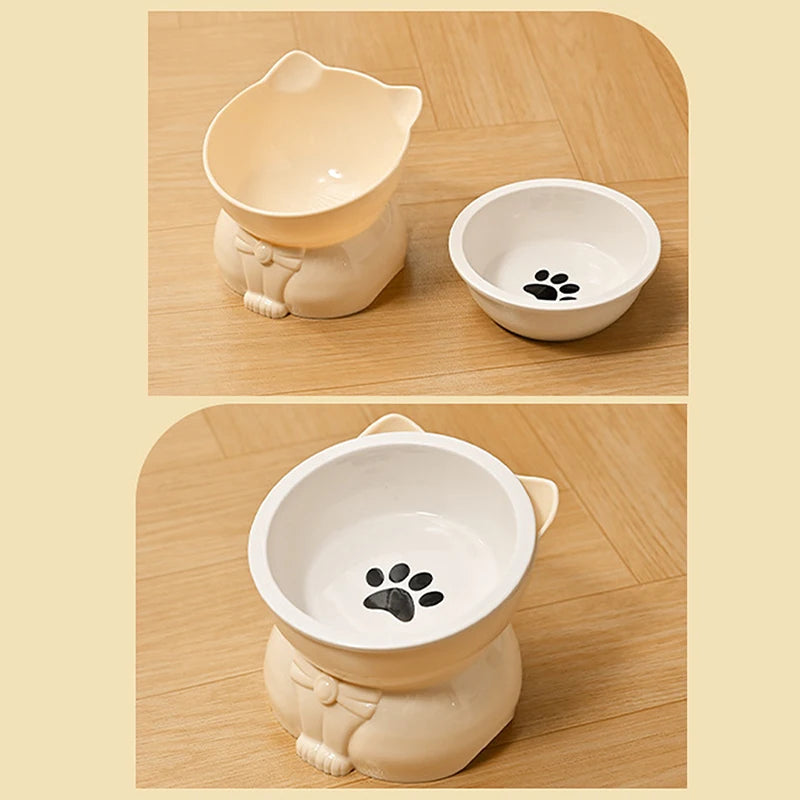 Ceramiczna Miska dla Kota i Psa – Ergonomiczna, Pochylona, Antypoślizgowa | 5 Kolorów