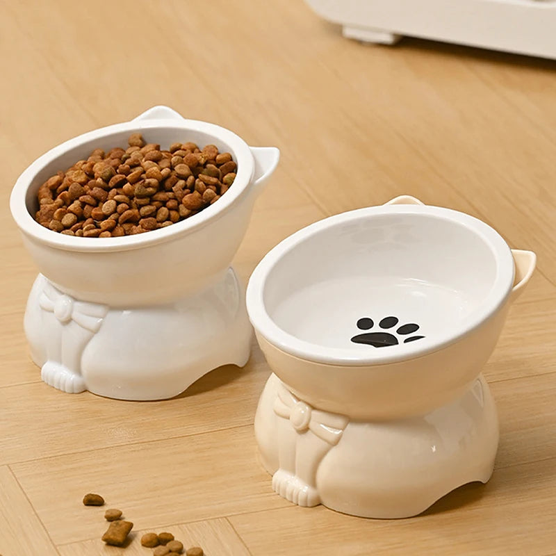 Ceramiczna Miska dla Kota i Psa – Ergonomiczna, Pochylona, Antypoślizgowa | 5 Kolorów