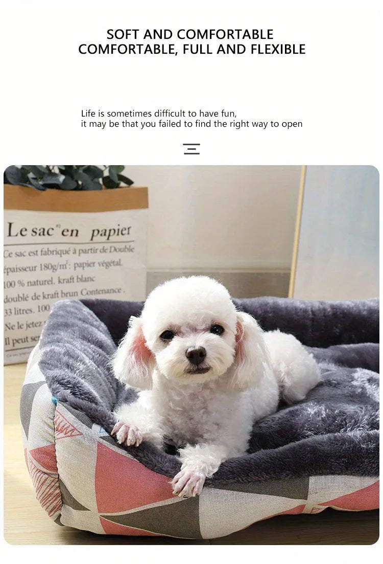 Miękkie legowisko sofa dla psa i kota – oddychające, zimowe, 5 rozmiarów