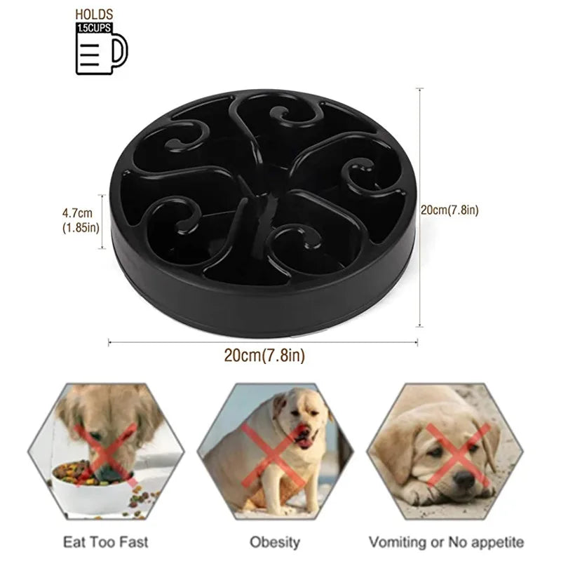 Miska Spowalniająca Jedzenie Premium dla Psa – Spirala, ABS, Antypoślizgowa 20cm/30cm