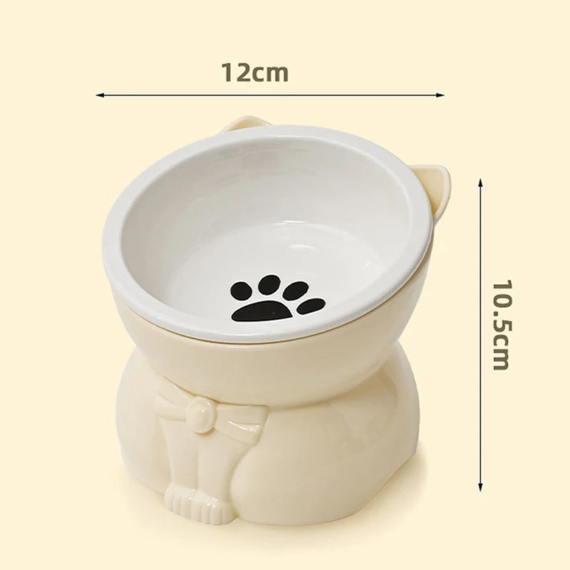 Ceramiczna Miska dla Kota i Psa – Ergonomiczna, Pochylona, Antypoślizgowa | 5 Kolorów
