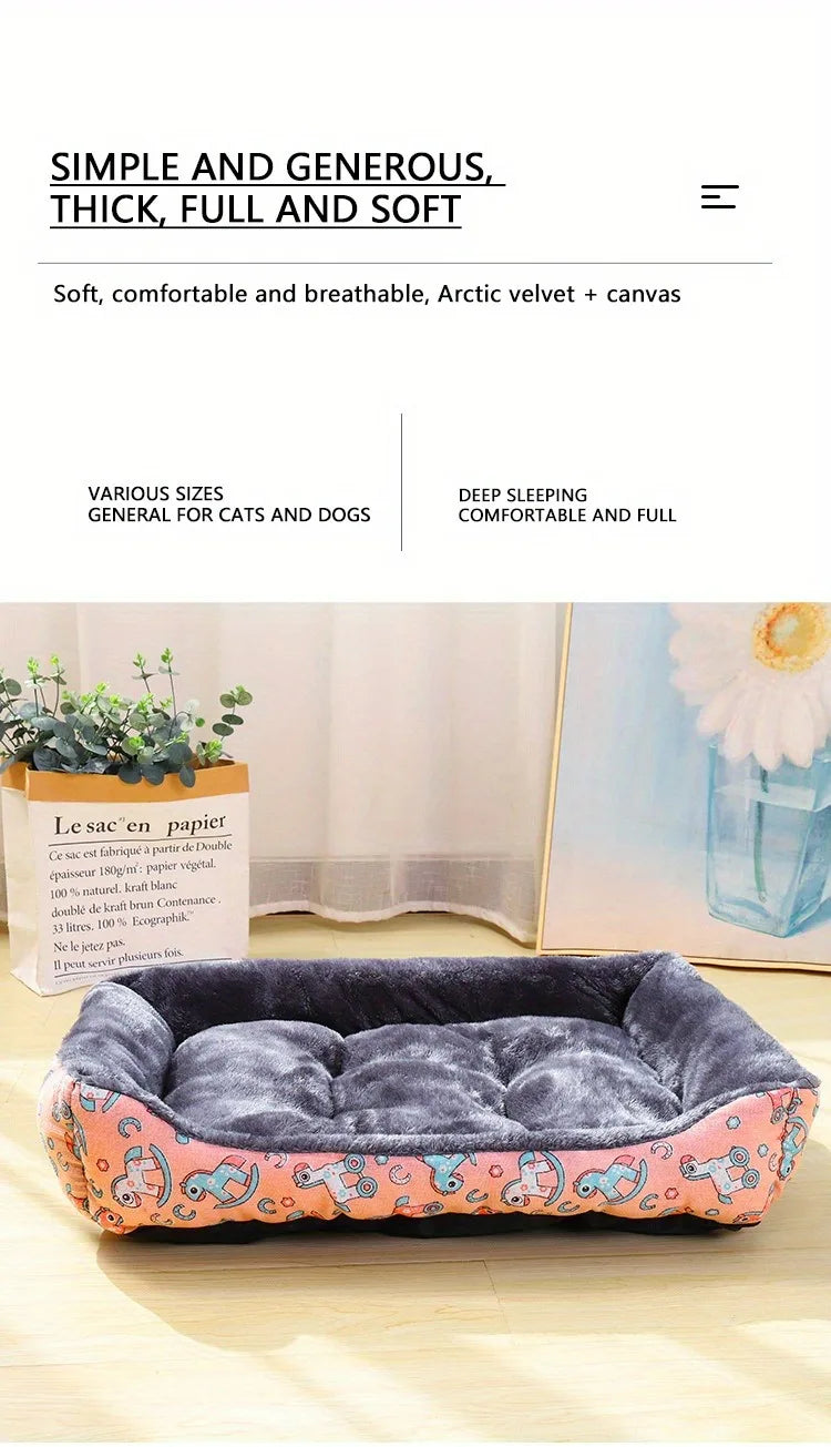 Miękkie legowisko sofa dla psa i kota – oddychające, zimowe, 5 rozmiarów
